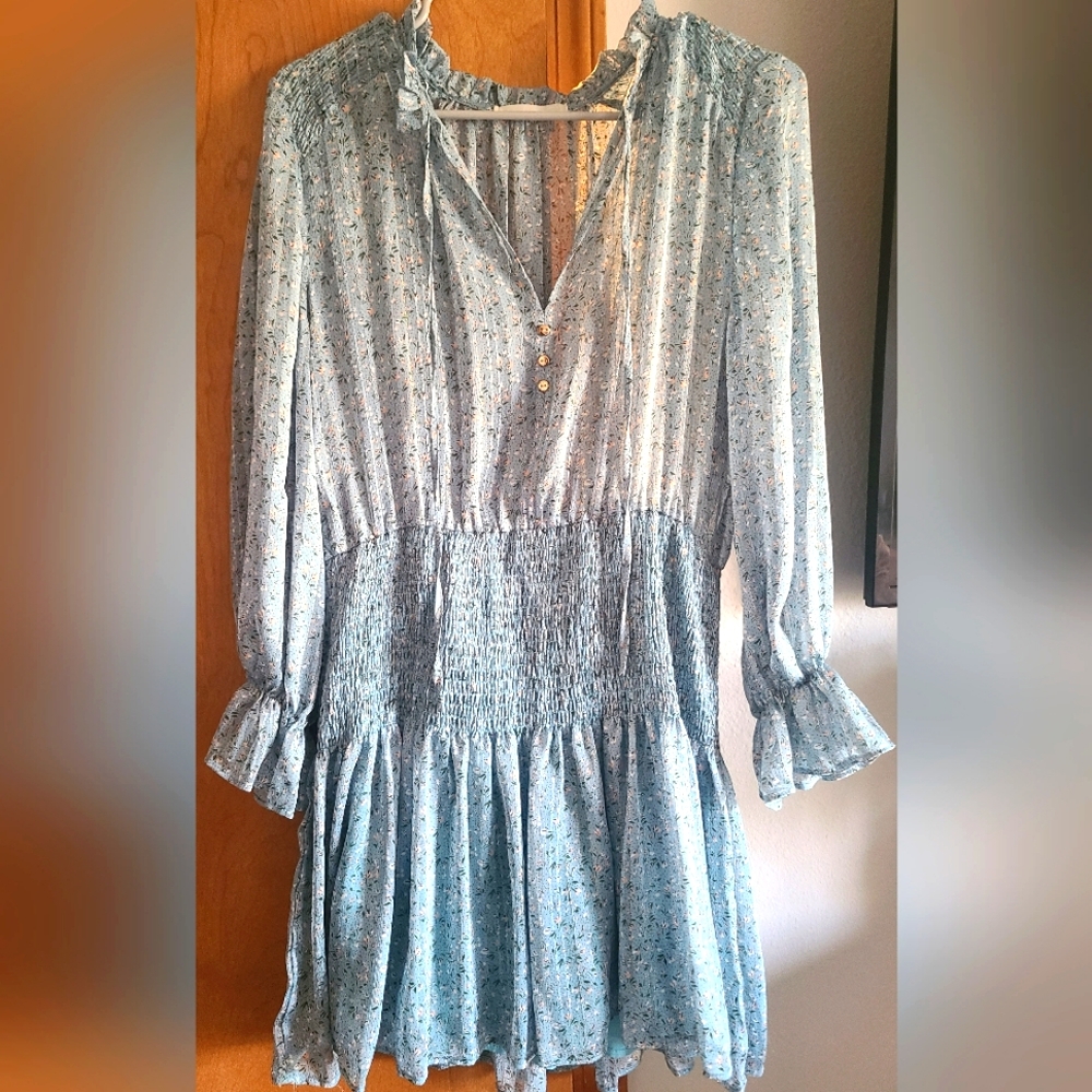 Long Sleeve, Flowy Floral Dress